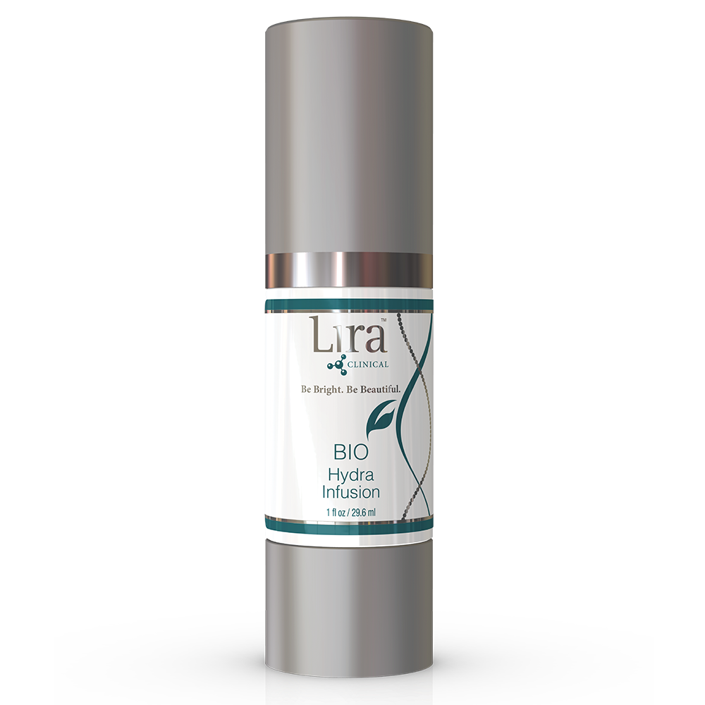 Lira Clinical BIO Hydra Infusion serum bottle with silver lid, 1 fl oz