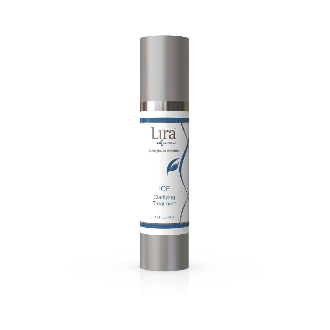 Lira Clinical ICE Clarifying Treatment bottle with silver lid, 1.69 fl oz